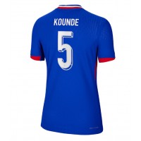 Camisa de Futebol França Jules Kounde #5 Equipamento Principal Mulheres Europeu 2024 Manga Curta